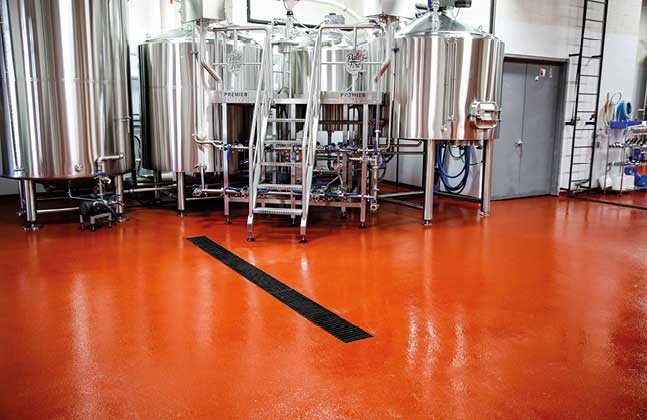 List chemical resistance is essential in breweries in order to maintain the facility’s functionality and hygiene.