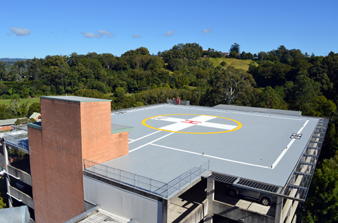 Polyurethane Deck Coating Used To Protect Hospital Helipad